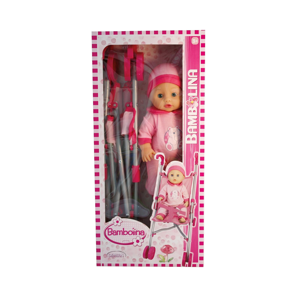 Bambolina Doll Carriage with 36 cm Doll, Ages 3+
