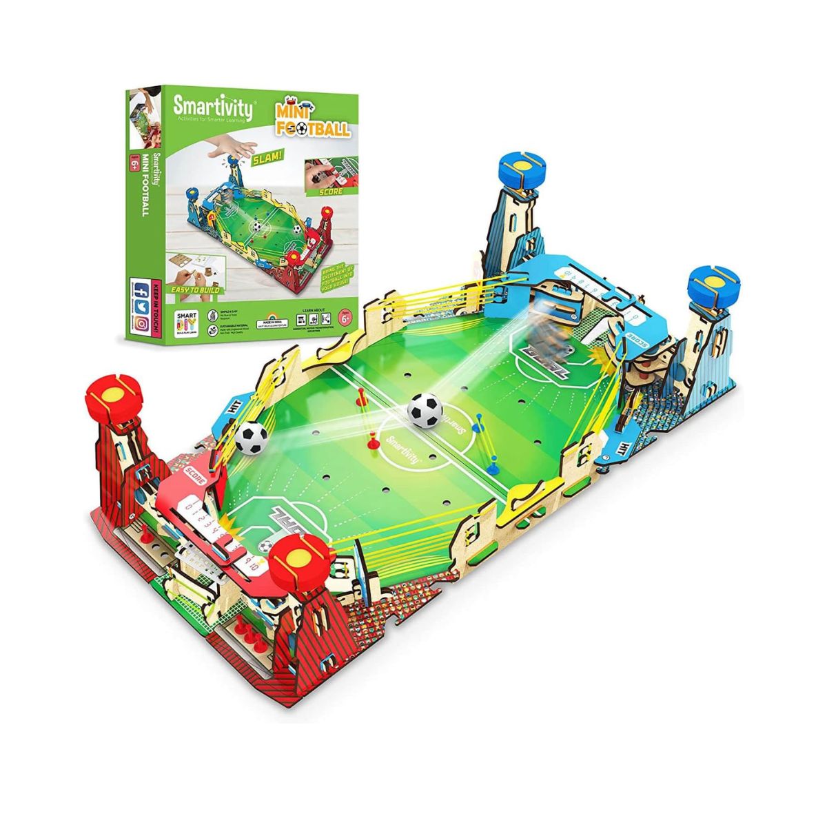Smartivity Mini Football, Soccer Table DIY STEM Educational & Construction Based Activity Game for Kids 6 to 14, Gifts for Boys & Girls