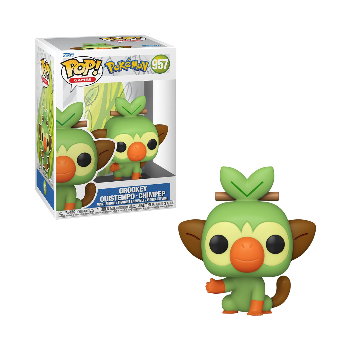 Funko Pop! Games: Pokemon - Grookey - Collectable Vinyl Figure - Gift Idea - Official Merchandise - Toys for Kids & Adults - Video Games Fans - Model Figure for Collectors and Display