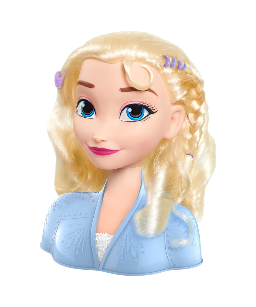 Disney Frozen 2 Elsa Styling Head, 14-Pieces, Hair Styling Doll for Kids, Ages 3+