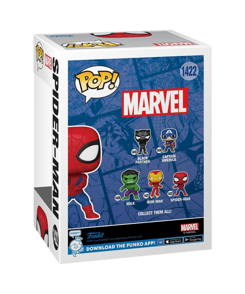 Funko Pop Marvel Spider Man Collectable Vinyl Figure Marvel Comics Superhero Toy for Kids and Adults Display Gift Idea Ages 3+