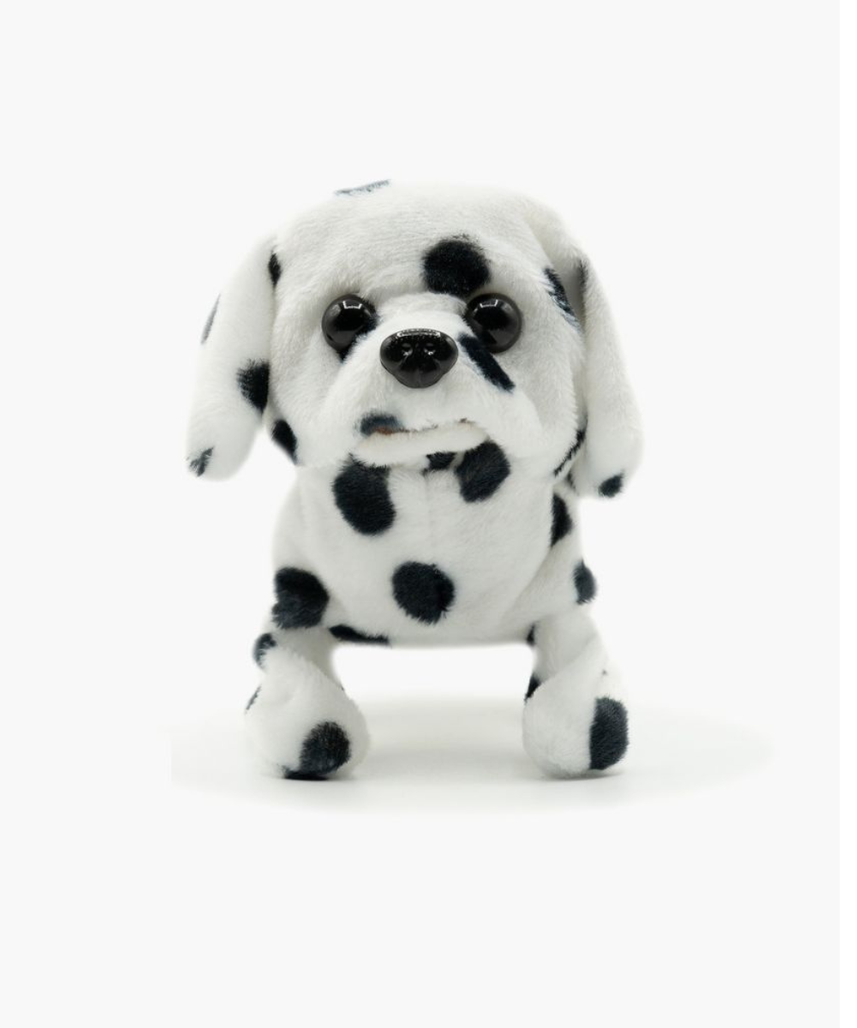 Pugs At Play Spotty Walking Dog Interactive Plush Toy with Bark Sound and Wagging Tail for Kids Ages 3 to 5
