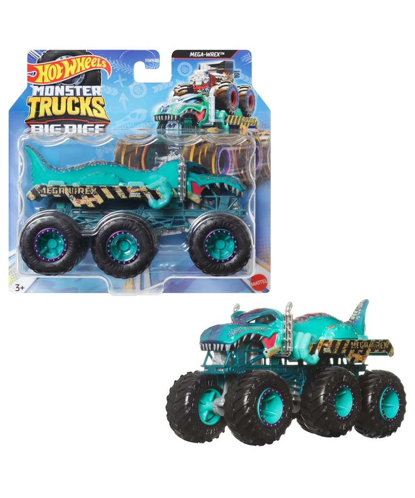 Hot Wheels Monster Trucks Big Rigs 1:64 Scale Die-Cast Toy Truck with 6 Wheels – Collectible Monster Truck Vehicles for Kids and Collectors, Ages 3 and Up
