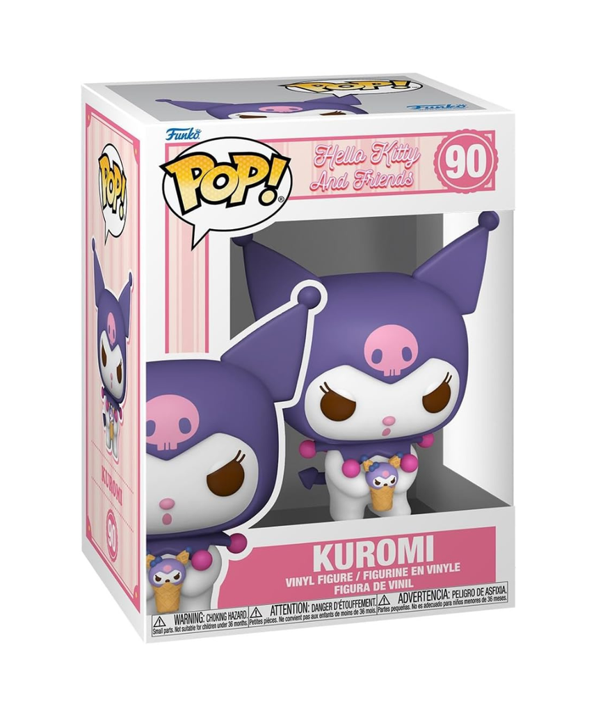 Funko Pop Sanrio Kuromi Hello Kitty Collectable Vinyl Figure Cute Cartoon Display Toy for Kids and Adults Gift Idea Ages 3+