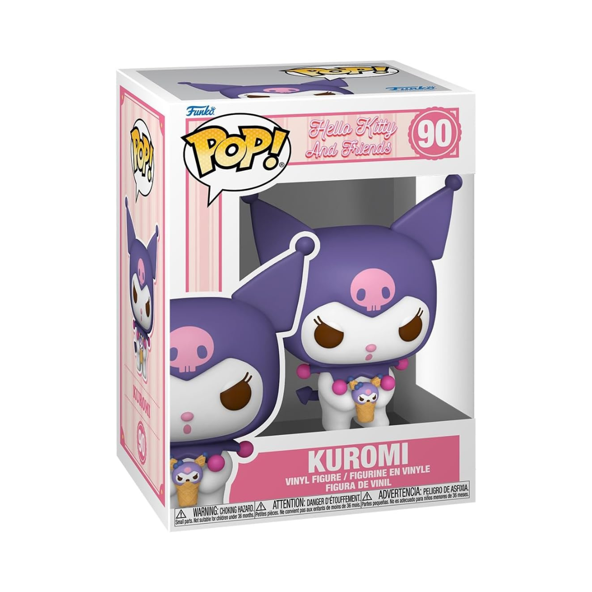 Funko Pop Sanrio Kuromi Hello Kitty Collectable Vinyl Figure Cute Cartoon Display Toy for Kids and Adults Gift Idea Ages 3+