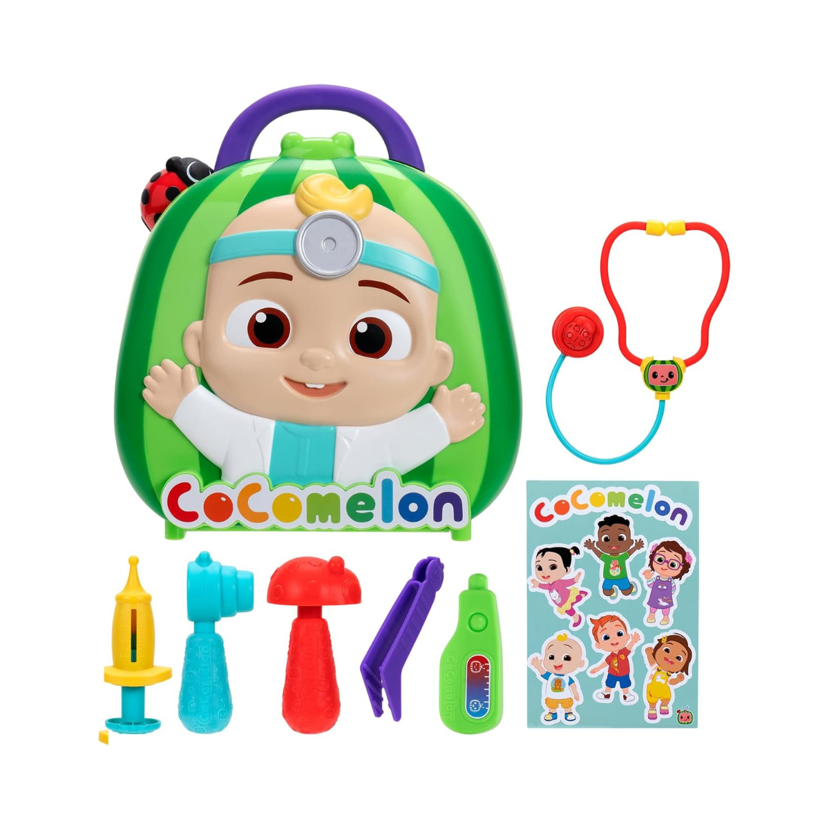 CoComelon JJ Doctor Checkup Roleplay Toy Set for Toddlers, Interactive Medical Kit with Songs and Accessories, Ages 1-5
