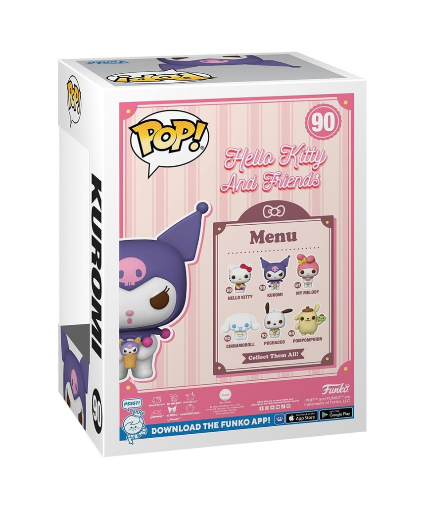 Funko Pop Sanrio Kuromi Hello Kitty Collectable Vinyl Figure Cute Cartoon Display Toy for Kids and Adults Gift Idea Ages 3+