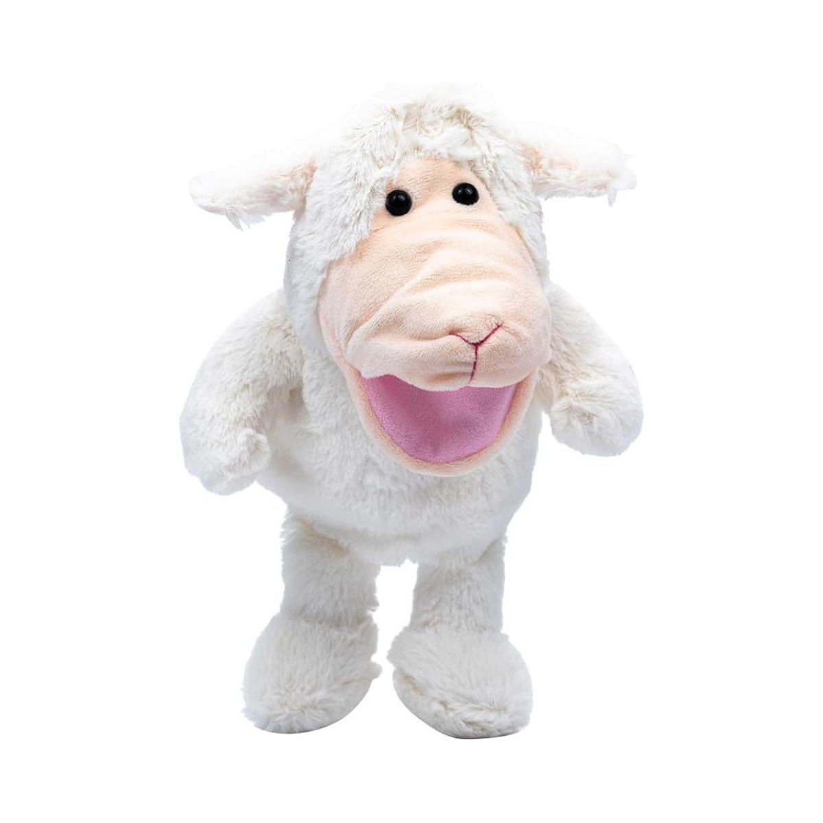 Pugs At Play Puppet Lamb, 12-Inch Soft Singing Puppet, Interactive Educational Toy for Kids 3+