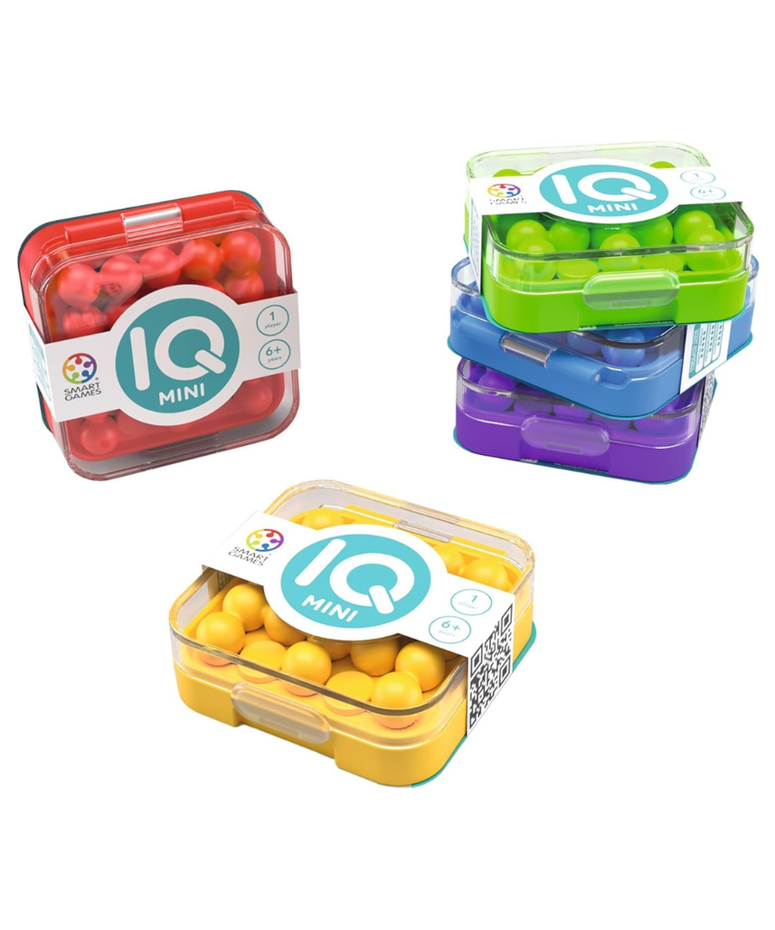 SmartGames IQ Mini Handheld Educational Puzzle Game Create Your Own Levels Brain Teaser for Kids Ages 6 and Up Travel-Friendly Matching Game