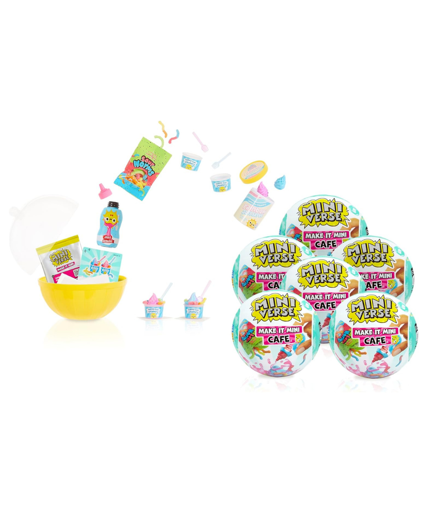 MGA Miniverse Make It Mini Foods Café Series 5 Surprise Collectible DIY Resin Snack and Dessert Replica Set with Ingredients Recipe Card and Display for Kids and Collectors Ages 8 and Up