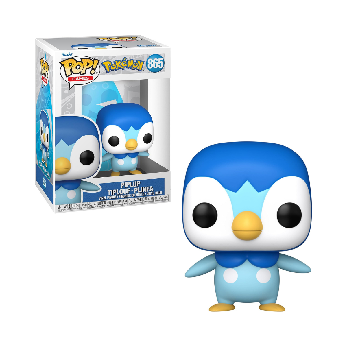 Funko Pop! Games: Pokemon - Piplup - Collectable Vinyl Figure - Gift Idea - Official Merchandise - Toys for Kids & Adults - Video Games Fans - Model Figure for Collectors and Display