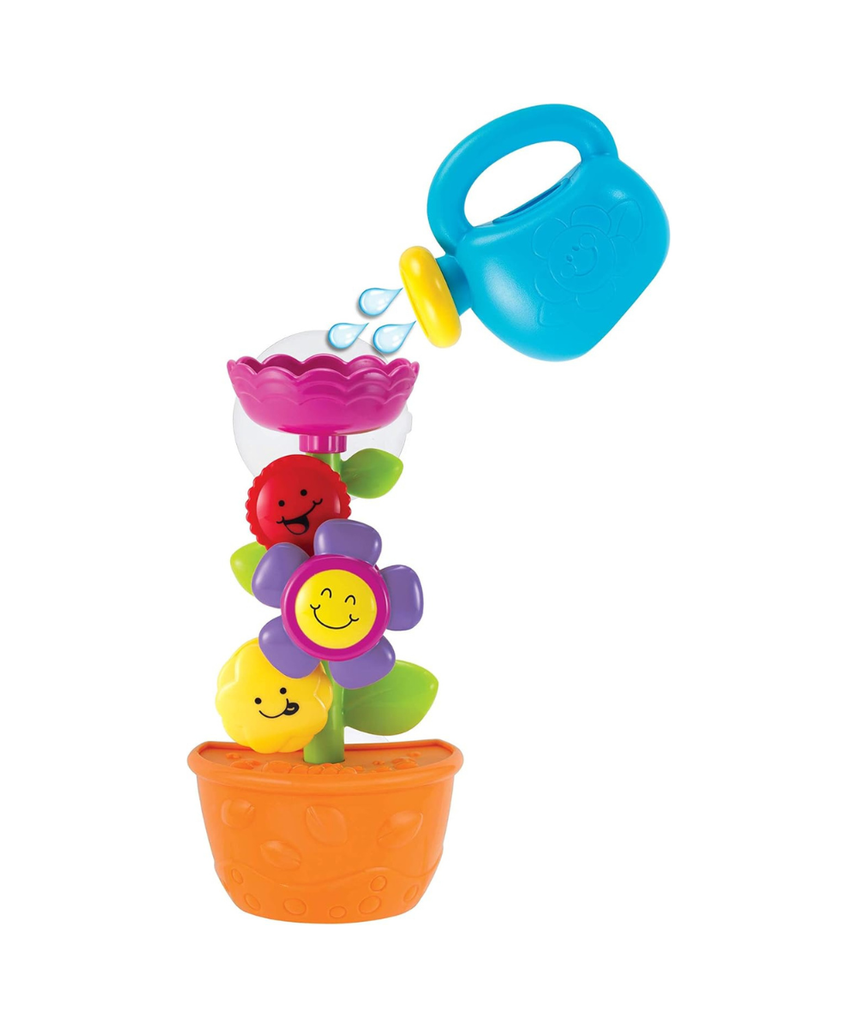 Winfun Water Blossom Bath Toy with Spinning Flowers and Watering Can Suction Cup Bath Time Playset for Toddlers and Kids Ages 12 Months to 6 Years