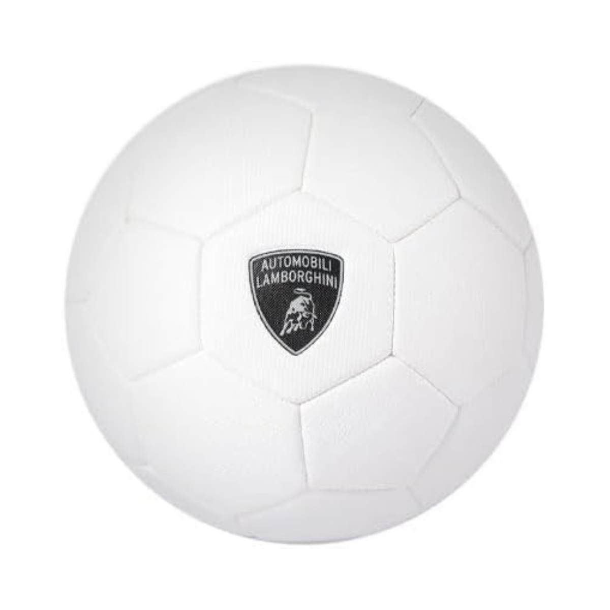 Lamborghini #7 PU Soccer Ball, Size 5, Durable PVC, Machine-Stitched, White, Kids & Teens, Ages 6+