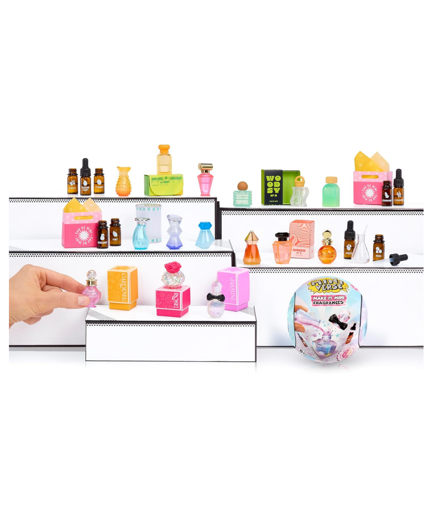 MGA Miniverse Make It Mini Fragrances DIY Collectible Perfume Set, Wearable Mini Scents with Vanity Display, Ages 8+