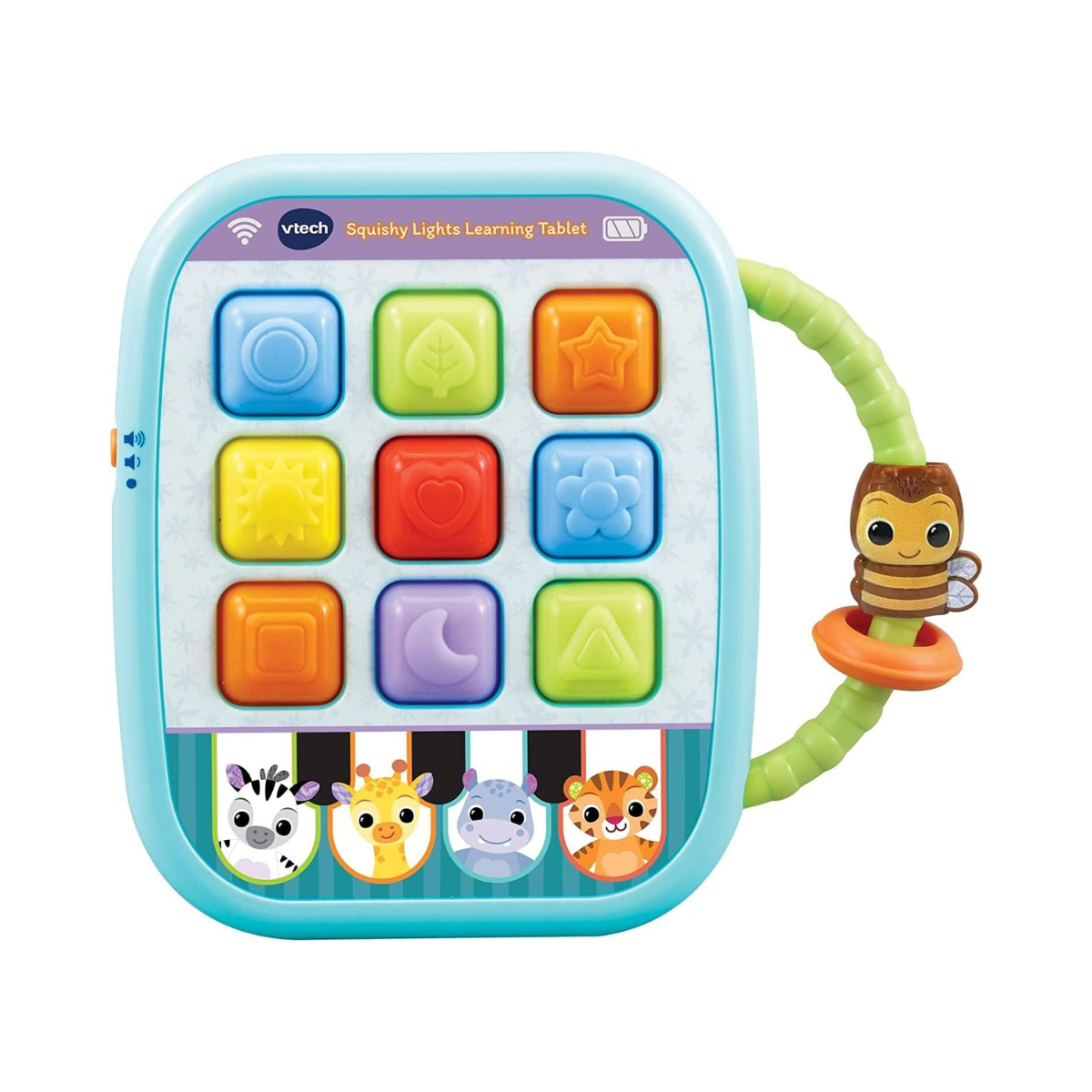VTech 540403 Squishy Lights Learning Tablet Interactive Sensory Baby Toy with Light Up Silicone Buttons Music Sounds and Songs Educational Learning Tablet for Babies 6 to 24 Months Multicolor