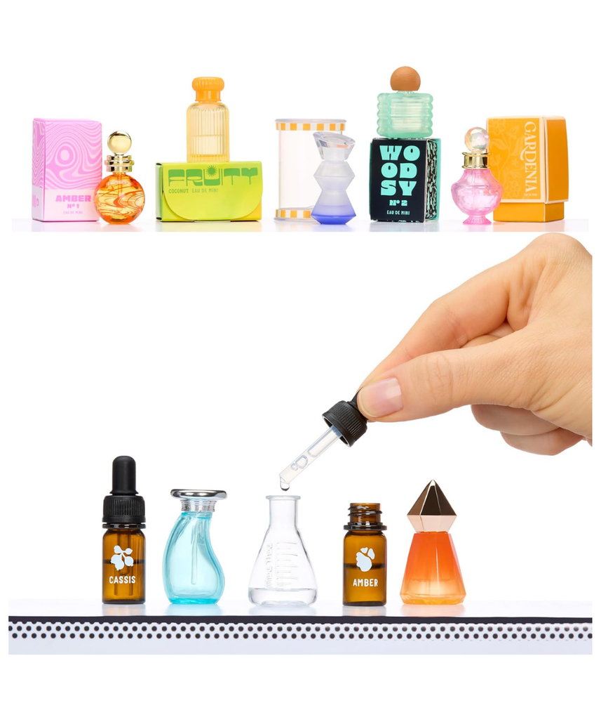 MGA Miniverse Make It Mini Fragrances DIY Collectible Perfume Set, Wearable Mini Scents with Vanity Display, Ages 8+