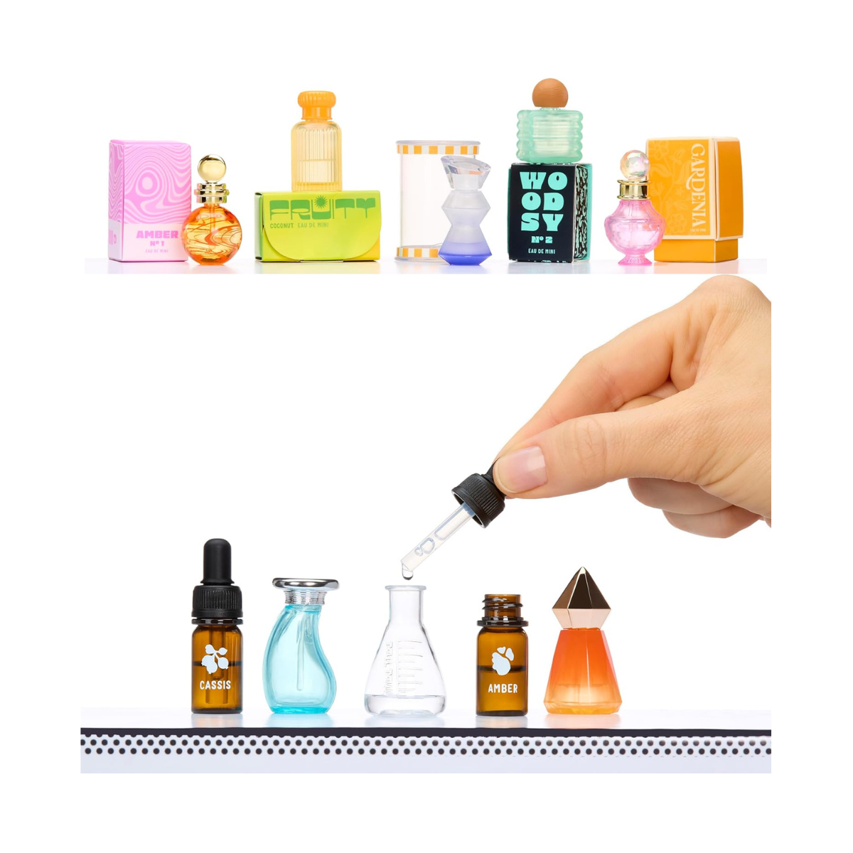 MGA Miniverse Make It Mini Fragrances DIY Collectible Perfume Set, Wearable Mini Scents with Vanity Display, Ages 8+