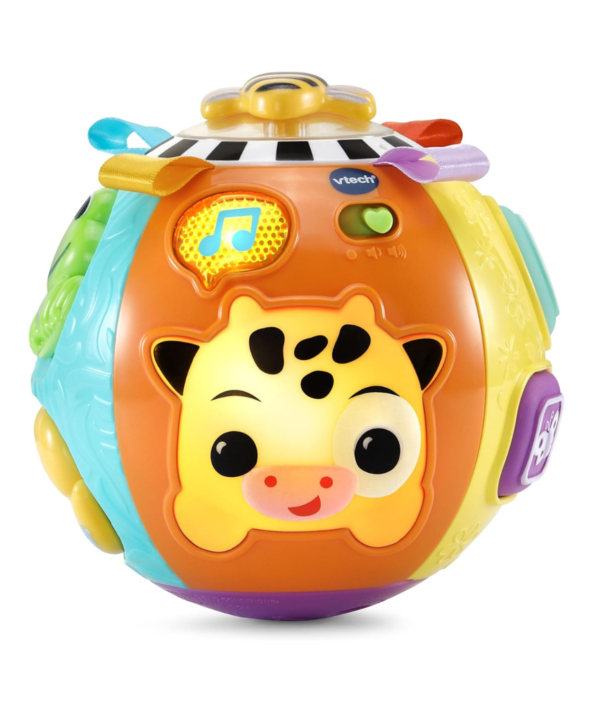 VTech Animal Discoveries Ball Interactive Learning Toy with Lights Music Textures and Shapes for Babies