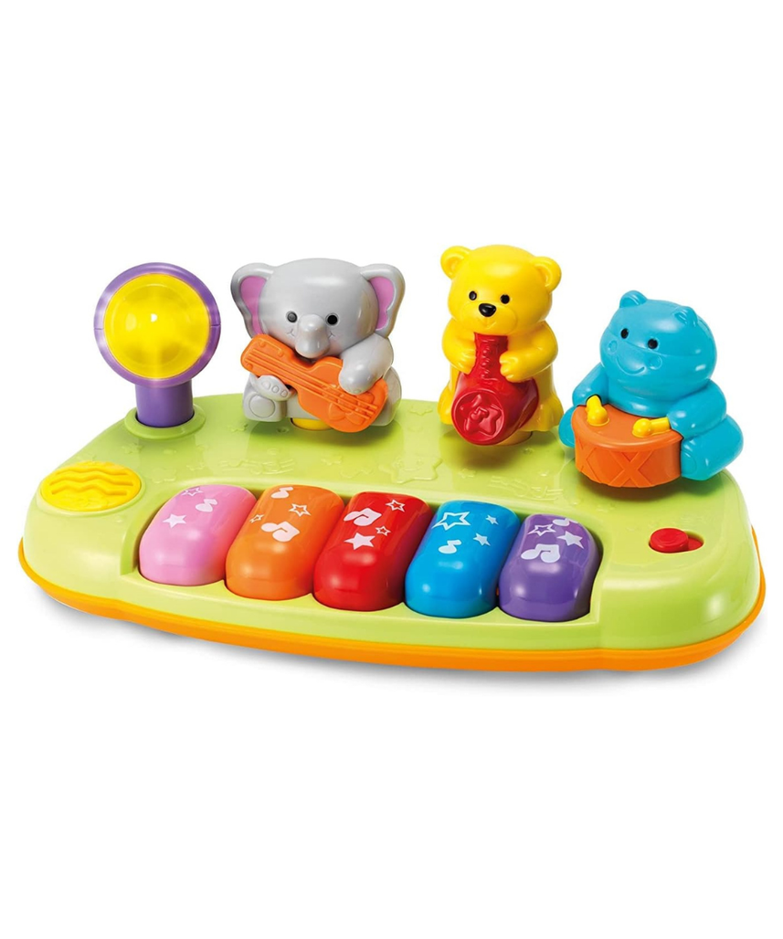 Winfun Jungle Band Piano, Light Up Musical Keyboard with Animal Sounds and Jungle Melodies, Interactive Music Toy for Toddlers, For Boys and Girls 18M+