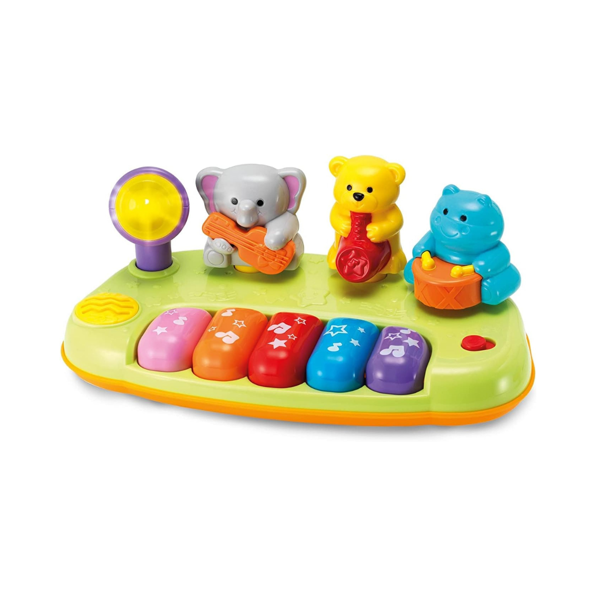 Winfun Jungle Band Piano, Light Up Musical Keyboard with Animal Sounds and Jungle Melodies, Interactive Music Toy for Toddlers, For Boys and Girls 18M+