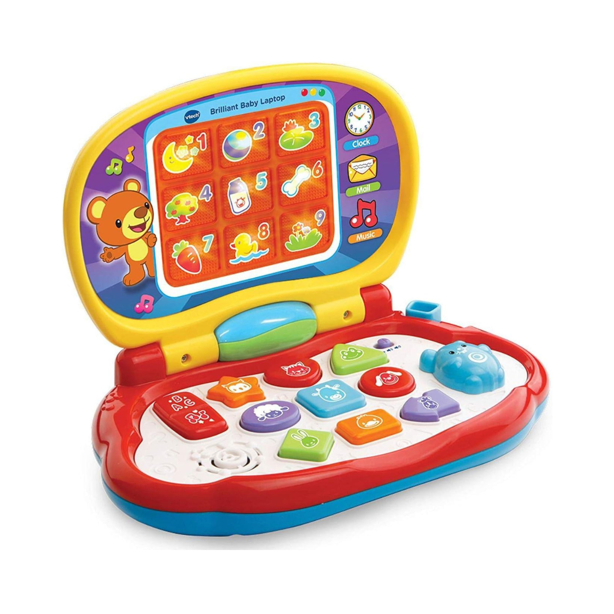 VTech Baby Laptop Colourful Learning Laptop with LCD Screen Sounds Music Animals Shapes and Roleplay for Babies 6 Months+