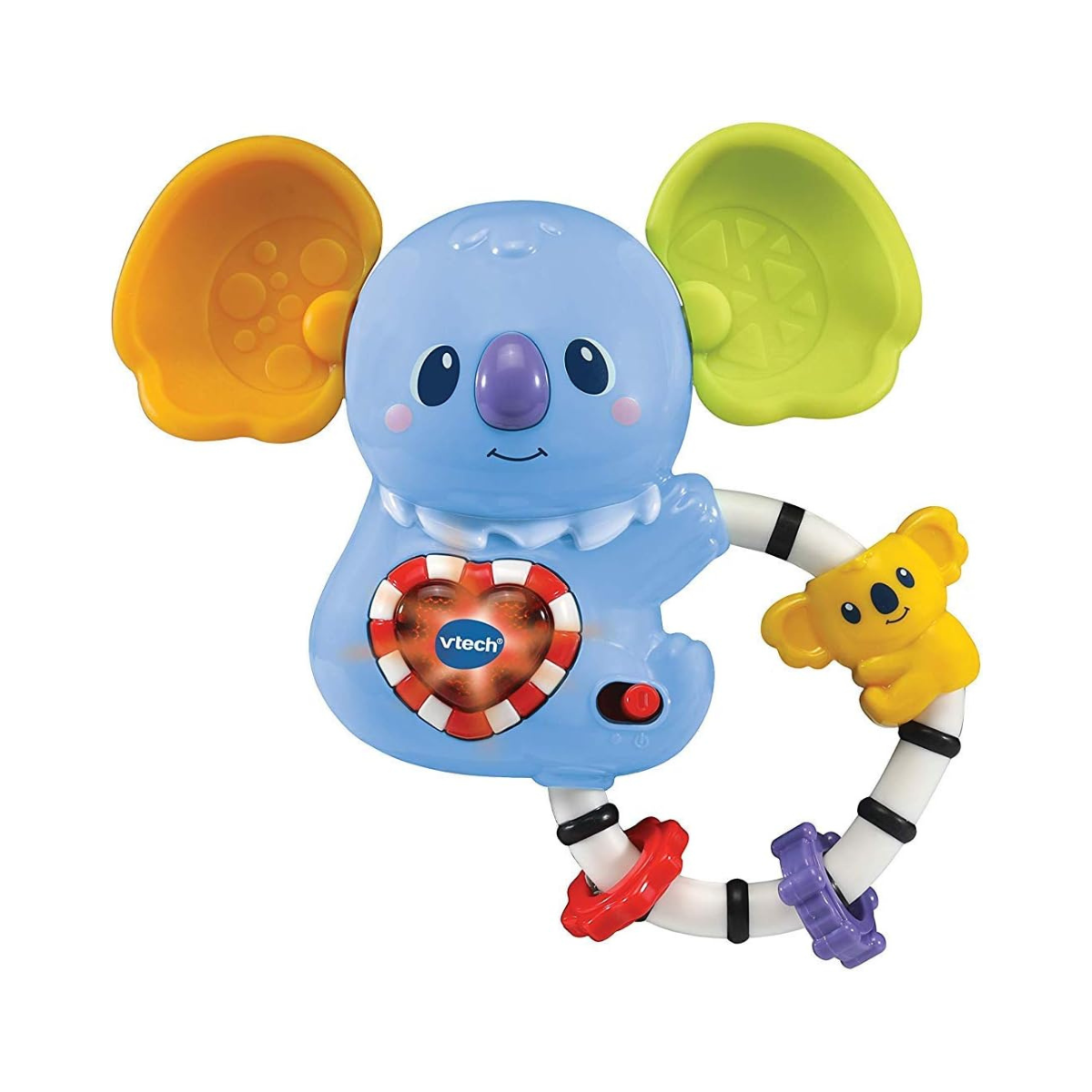 VTech Twist n Play Koala Interactive Baby Rattle with Lights Sounds and Motor Skill Activities for Babies 3 Months and Up