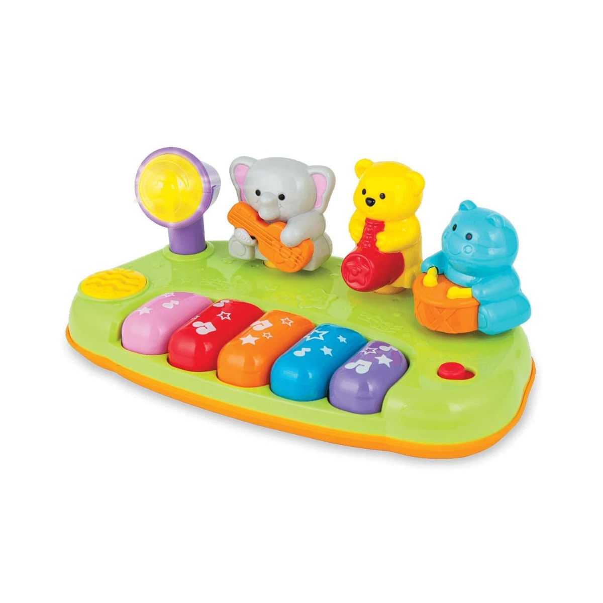 Winfun Jungle Band Piano, Light Up Musical Keyboard with Animal Sounds and Jungle Melodies, Interactive Music Toy for Toddlers, For Boys and Girls 18M+