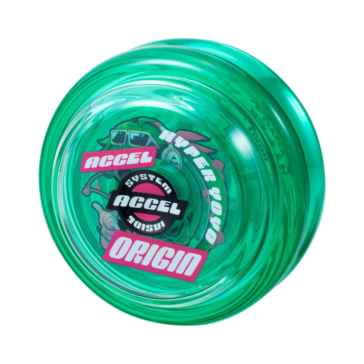 Bandai Accel Hyper Yo Green, Skill Game Yo Yo with Accel System, High Speed Trick YoYo, For Boys and Girls Ages 8+