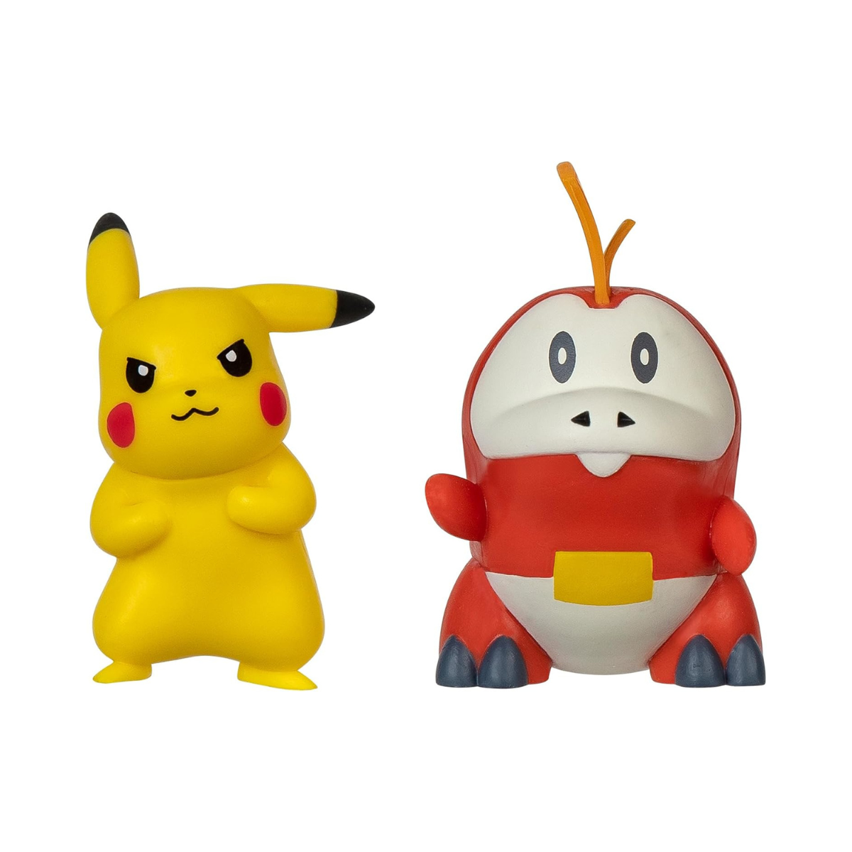 Pokémon Battle Figure First Partner 2 Pack, 2 Inch Fuecoco and Pikachu Action Figures, Authentic Anime Details, Official Jazwares Toy, Ages 4 Years and Up