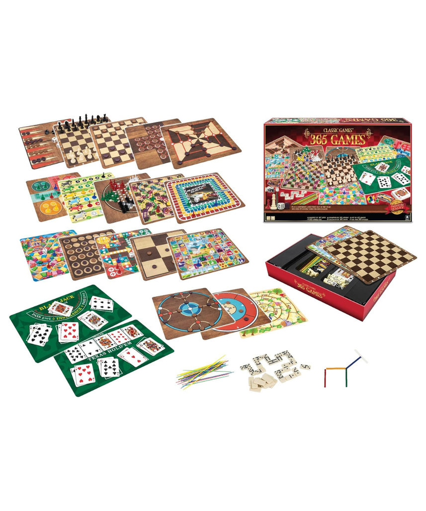 Ambassador Classic Games, 365 Games, 10 Double-Sided Boards, Ages 6+