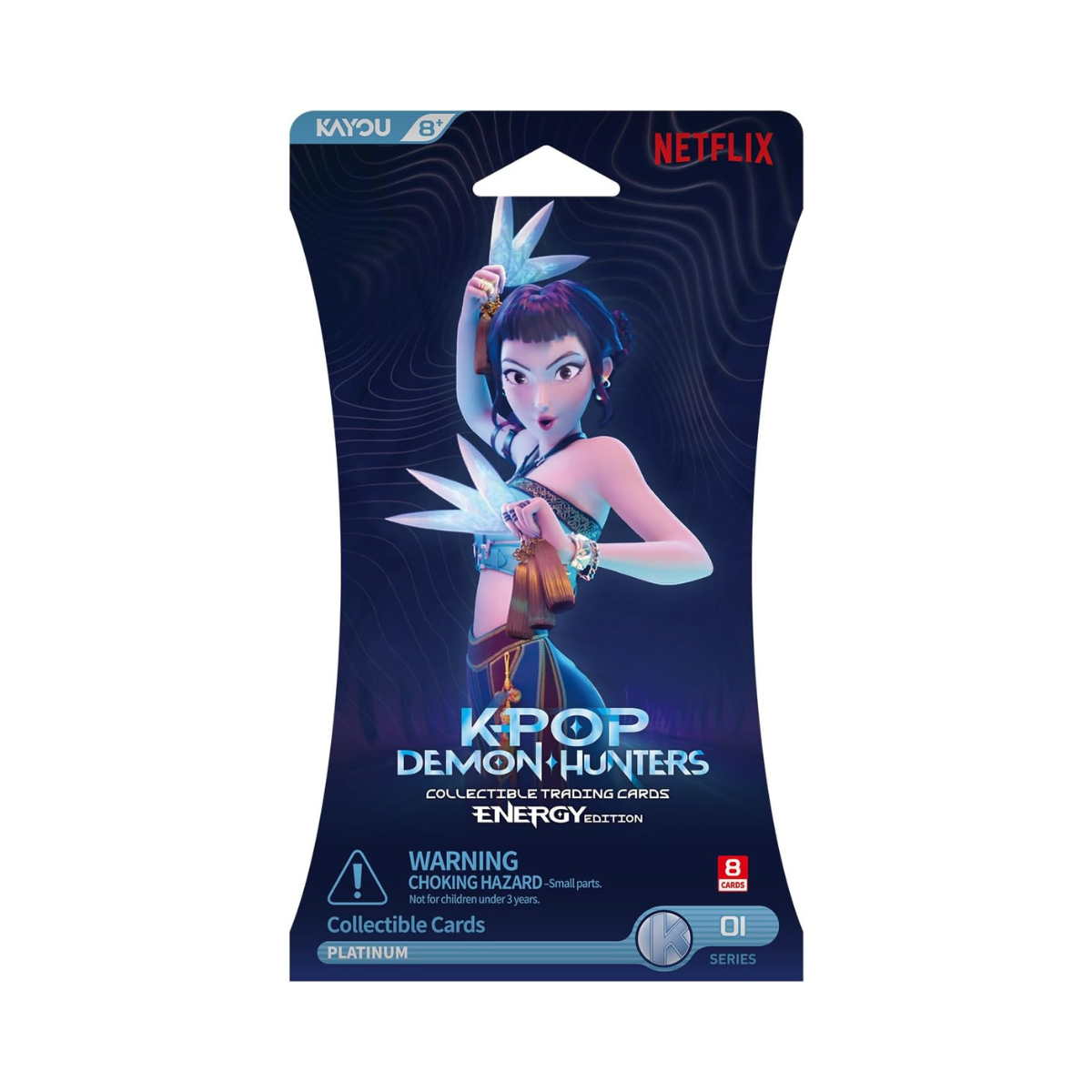 K-Pop Demon Hunters Kayou Collectible Cards Energy Edition 001 Series 1-A, Official Trading Card Pack with 8 Collectible Cards, Ages 3+