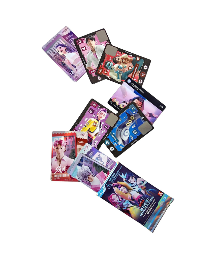 K-Pop Demon Hunters Kayou Collectible Cards Energy Edition 001 Series 1-A, Official Trading Card Pack with 8 Collectible Cards, Ages 3+