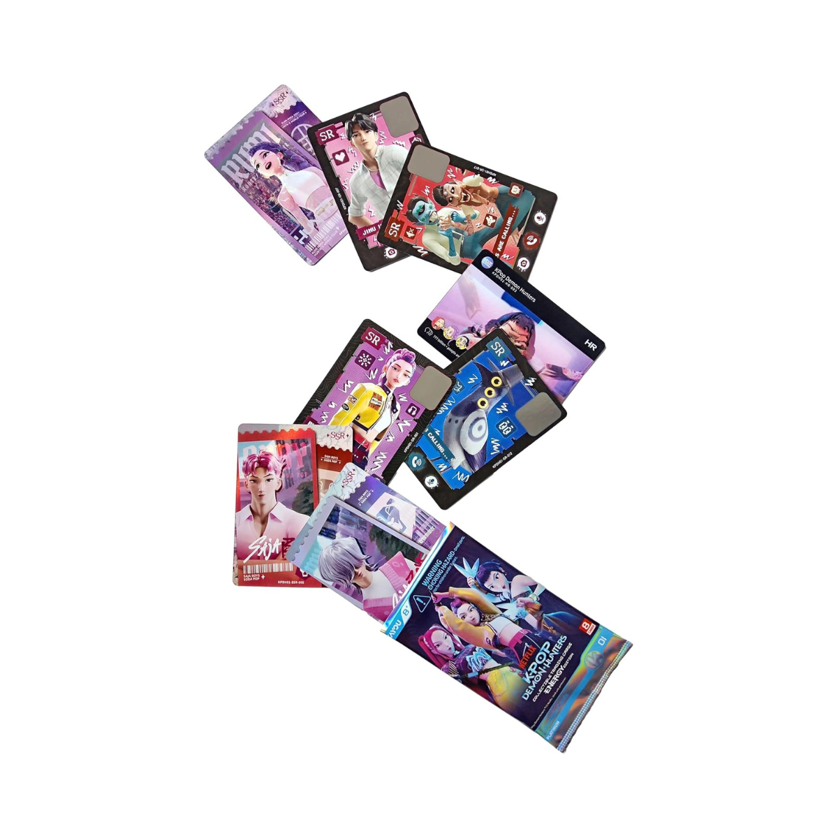 K-Pop Demon Hunters Kayou Collectible Cards Energy Edition 001 Series 1-A, Official Trading Card Pack with 8 Collectible Cards, Ages 3+
