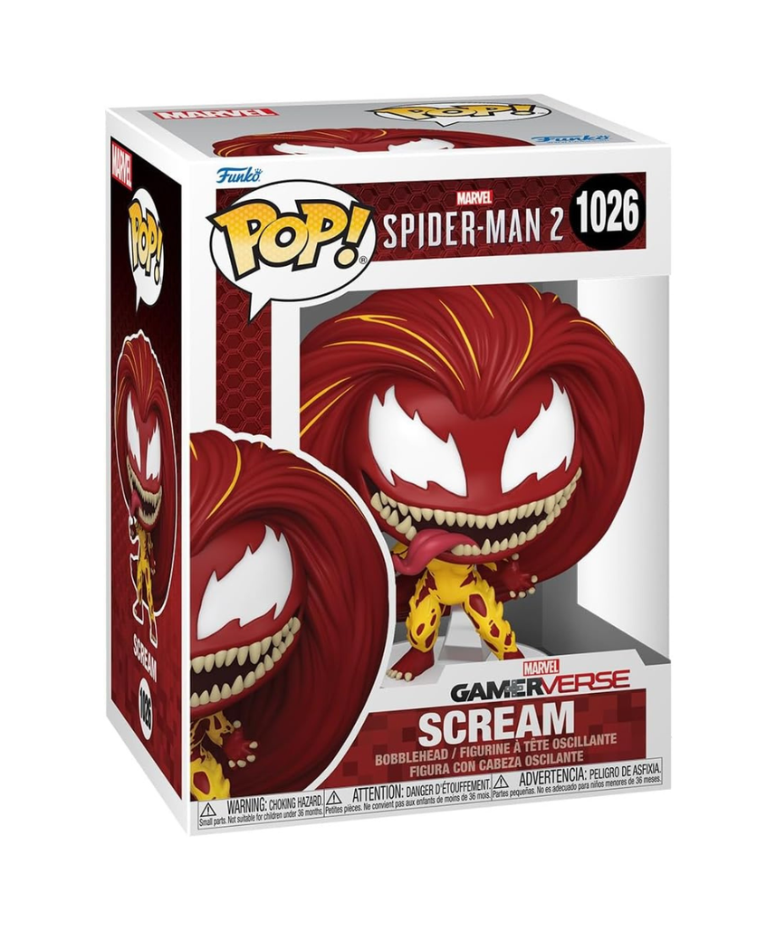Funko Pop! Games: SM2VG - Scream - SCREAM - Spider-man 2 - Collectable Vinyl Figure - Gift Idea - Official Merchandise - Toys for Kids & Adults - Video Games Fans - Model Figure for Collectors