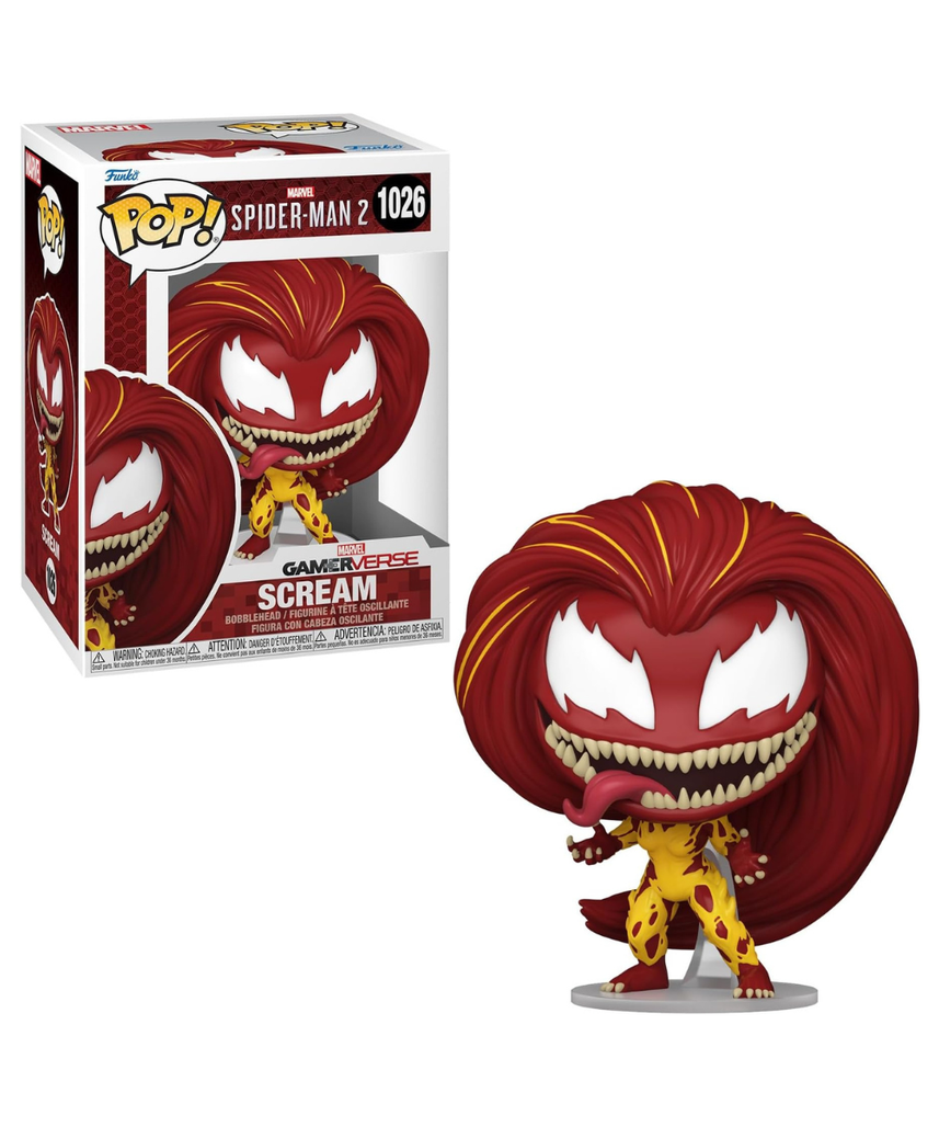 Funko Pop! Games: SM2VG - Scream - SCREAM - Spider-man 2 - Collectable Vinyl Figure - Gift Idea - Official Merchandise - Toys for Kids & Adults - Video Games Fans - Model Figure for Collectors