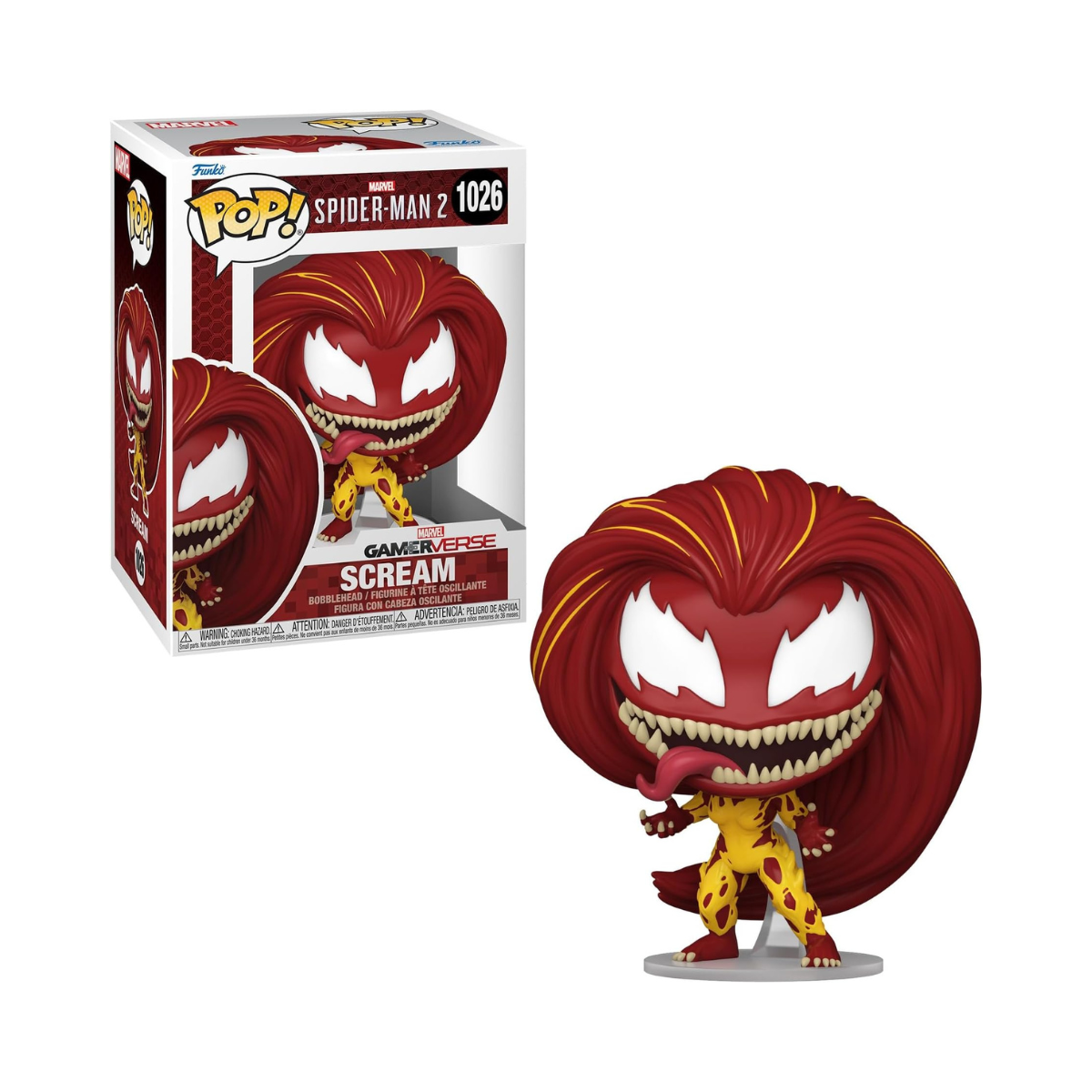 Funko Pop! Games: SM2VG - Scream - SCREAM - Spider-man 2 - Collectable Vinyl Figure - Gift Idea - Official Merchandise - Toys for Kids & Adults - Video Games Fans - Model Figure for Collectors