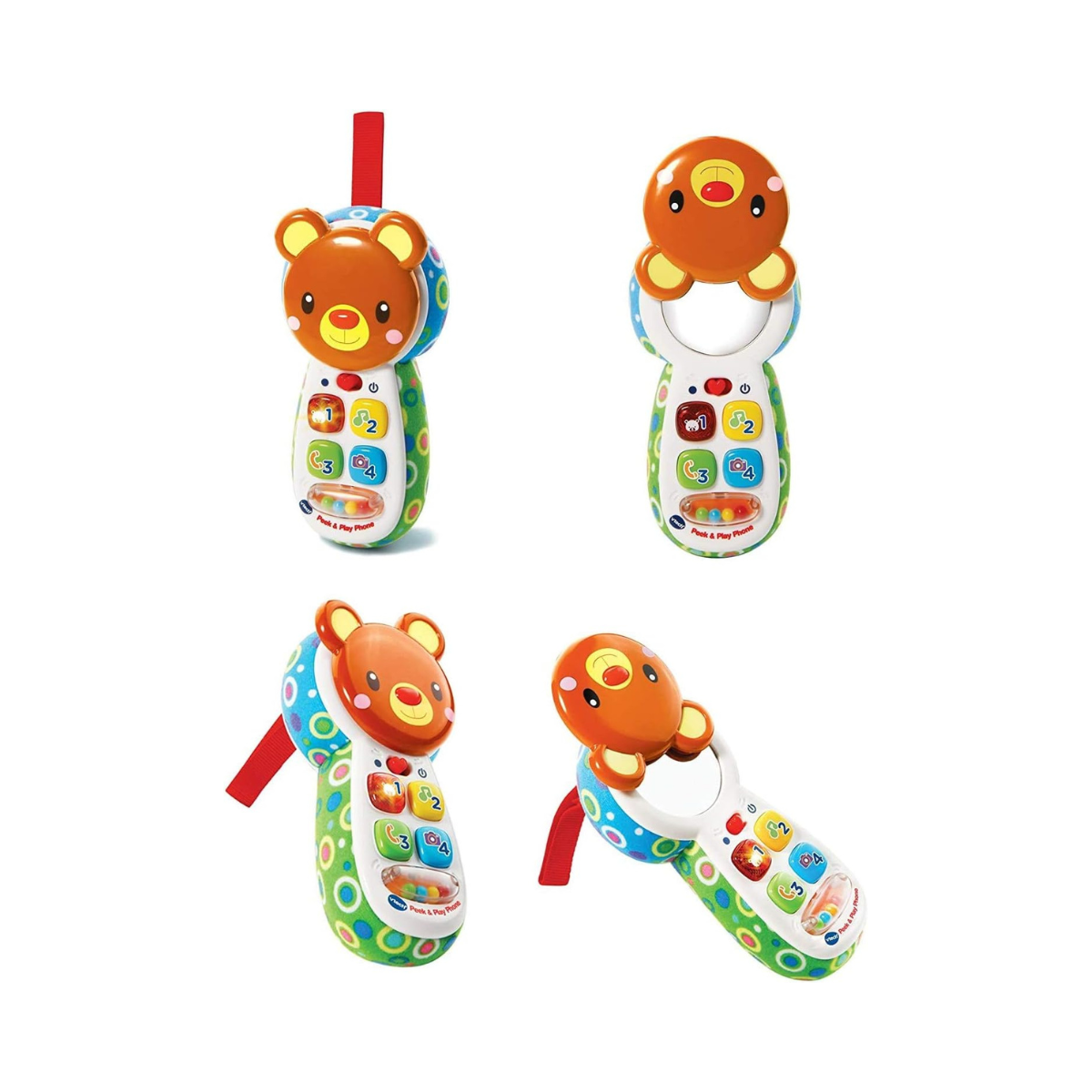VTech Peek and Play Phone, Kids Mobile Phone Toy, Educational Toy for Sensory Play, Gift for Babies, Suitable for Girls and Boys Aged 3 Months +, Multicolour, Miulticolor