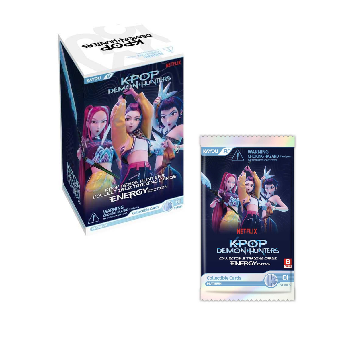 K-Pop Demon Hunters Collectible Trading Cards Energy Edition Foil 001 EMEA Series 1-B, Official Foil Trading Card Pack for Collectors, Ages 8+