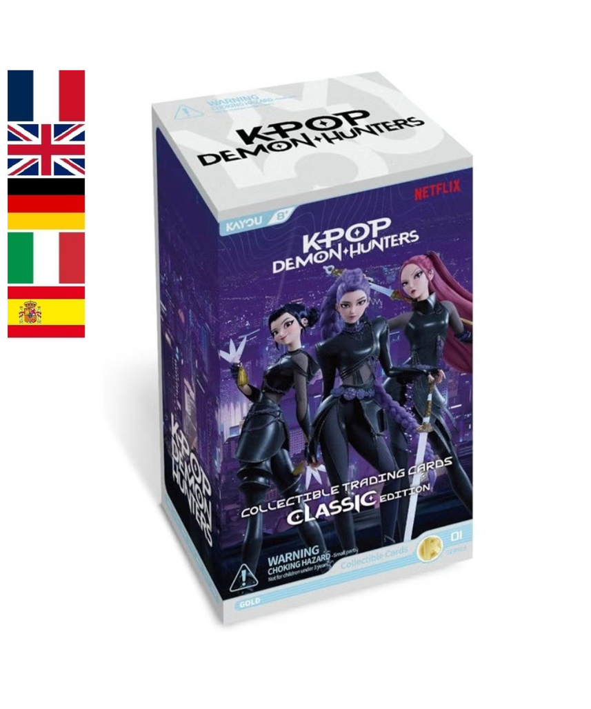 K-Pop Demon Hunters Trading Cards Booster Pack Classic Edition 1-A World Tour, Official Kayou Collectible Card Pack with 5 Cards, Ages 8+