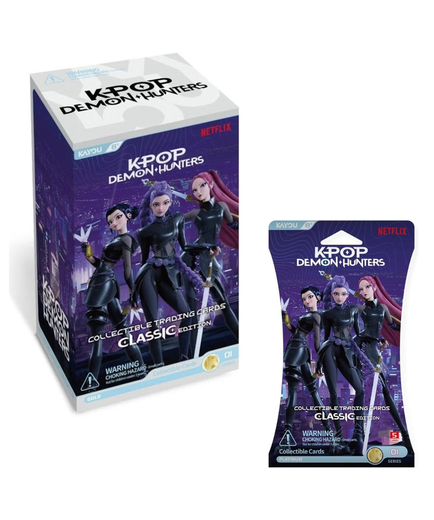 K-Pop Demon Hunters Trading Cards Booster Pack Classic Edition 1-A World Tour, Official Kayou Collectible Card Pack with 5 Cards, Ages 8+