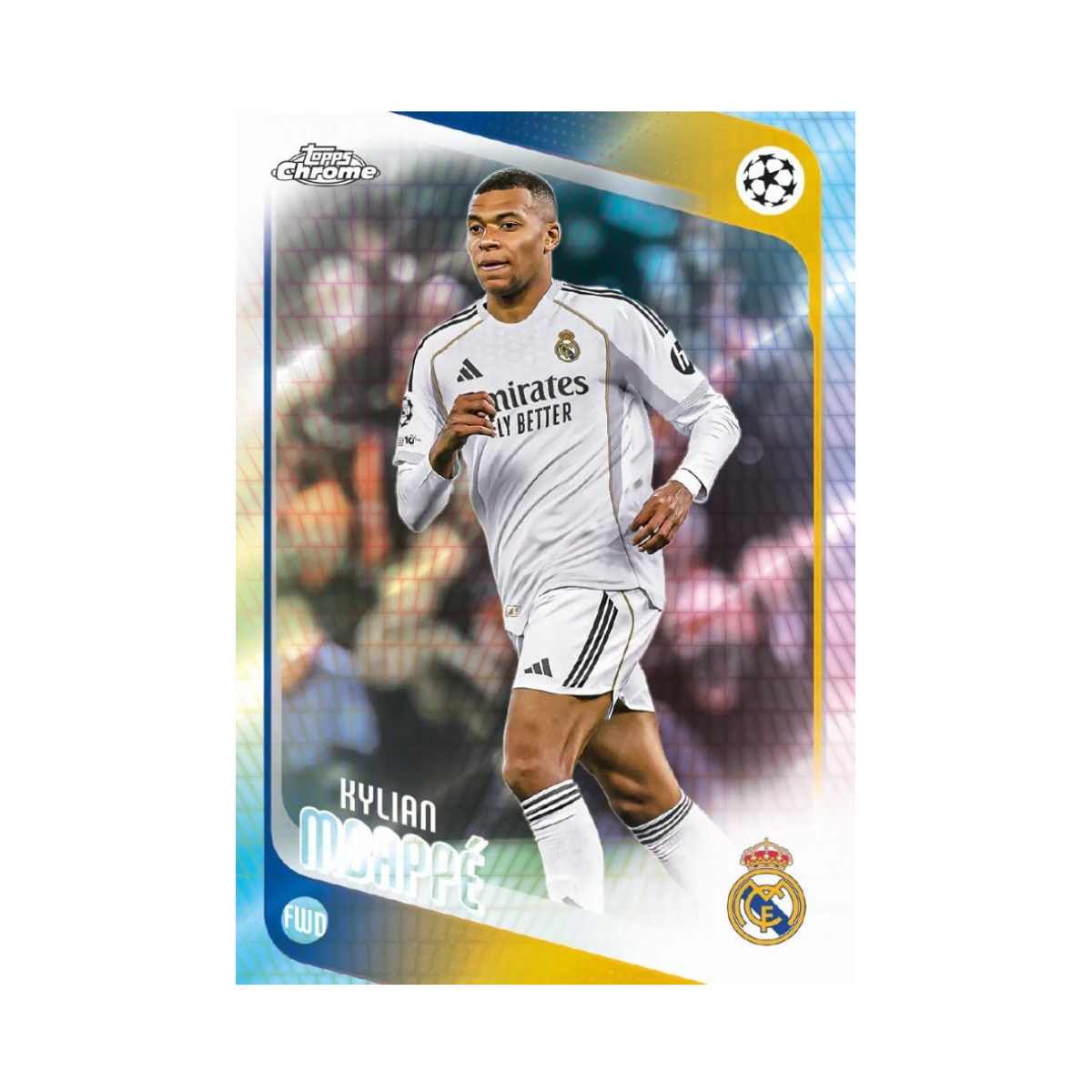 2025/26 Topps Chrome UEFA Club Competitions Soccer Hobby Box, 20 Packs with 4 Cards per Pack, 1 Autograph Card per Box, Official UEFA Chrome Trading Cards, 6+ Years