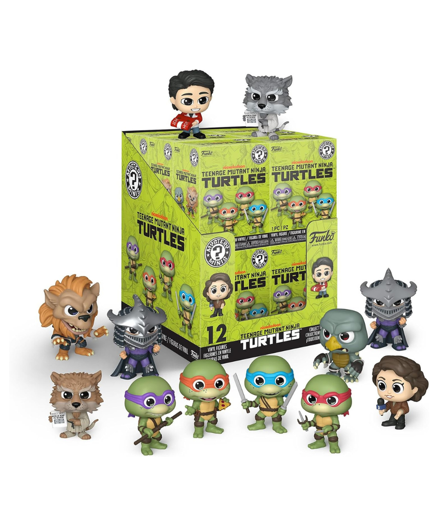 Funko Mystery Mini: Teenage Mutant Ninja Turtles - Keno - 1 Of 6 to Collect - Styles Vary - TMNT 2 (1991) - Collectable Vinyl Figure - Gift Idea - Official Merchandise - Toys for Kids & Adults