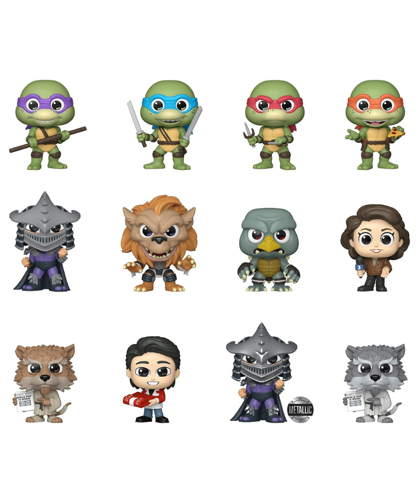 Funko Mystery Mini: Teenage Mutant Ninja Turtles - Keno - 1 Of 6 to Collect - Styles Vary - TMNT 2 (1991) - Collectable Vinyl Figure - Gift Idea - Official Merchandise - Toys for Kids & Adults