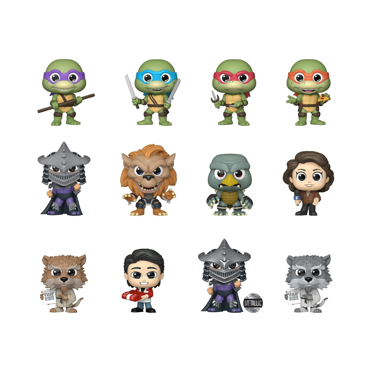 Funko Mystery Mini: Teenage Mutant Ninja Turtles - Keno - 1 Of 6 to Collect - Styles Vary - TMNT 2 (1991) - Collectable Vinyl Figure - Gift Idea - Official Merchandise - Toys for Kids & Adults