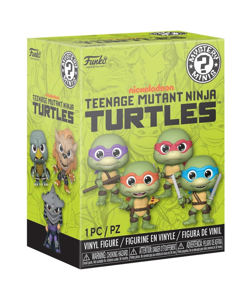 Funko Mystery Mini: Teenage Mutant Ninja Turtles - Keno - 1 Of 6 to Collect - Styles Vary - TMNT 2 (1991) - Collectable Vinyl Figure - Gift Idea - Official Merchandise - Toys for Kids & Adults
