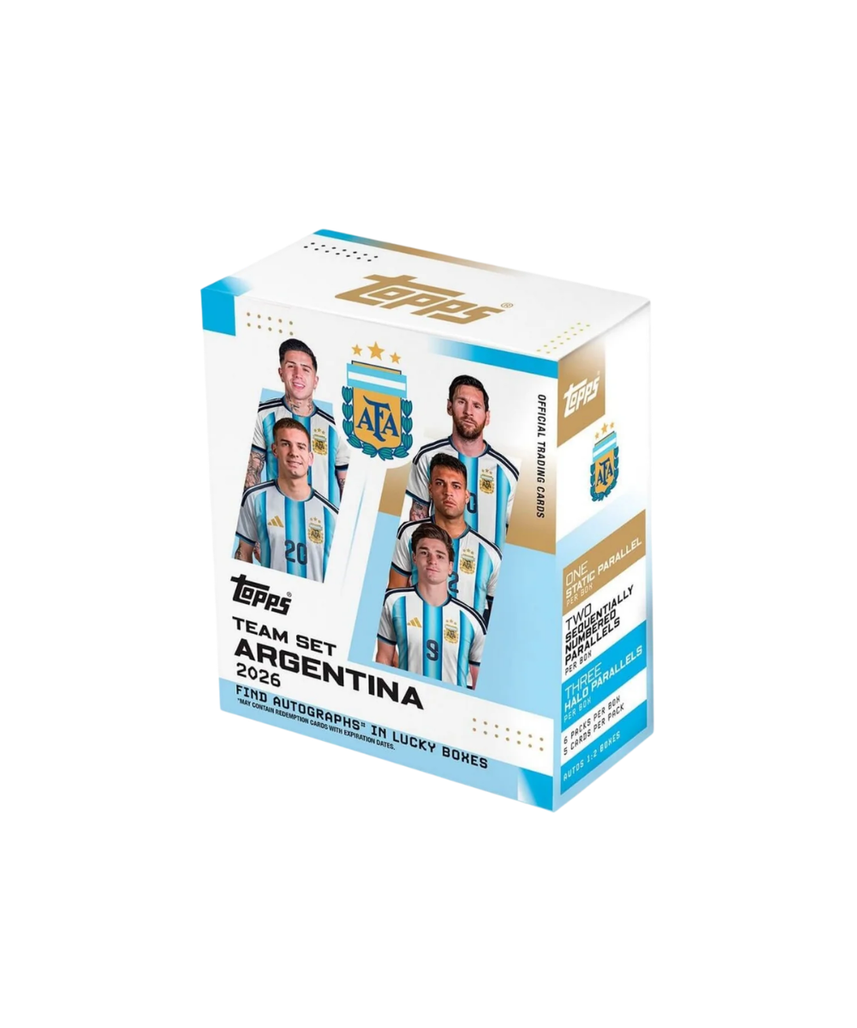 Topps Argentina Team Set 2025/26 Football Trading Cards, Argentina National Team Collection with Rare Inserts and Autographs, Rainbow Flick Case Hit, 6+ Years