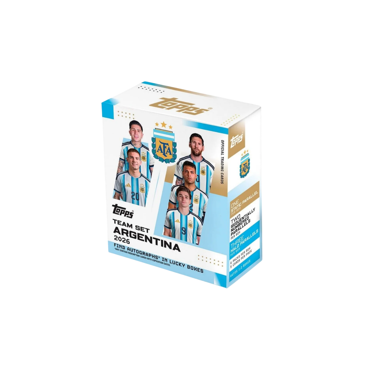 Topps Argentina Team Set 2025/26 Football Trading Cards, Argentina National Team Collection with Rare Inserts and Autographs, Rainbow Flick Case Hit, 6+ Years
