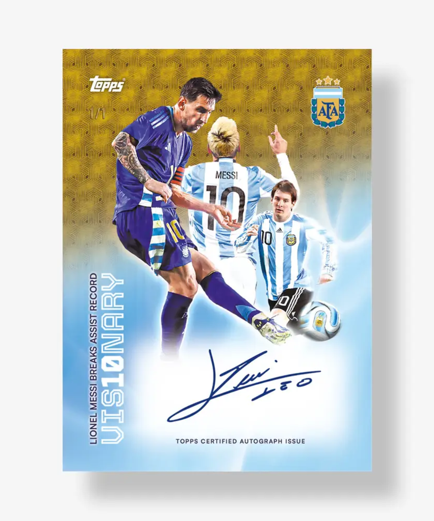 Topps Argentina Team Set 2025/26 Football Trading Cards, Argentina National Team Collection with Rare Inserts and Autographs, Rainbow Flick Case Hit, 6+ Years