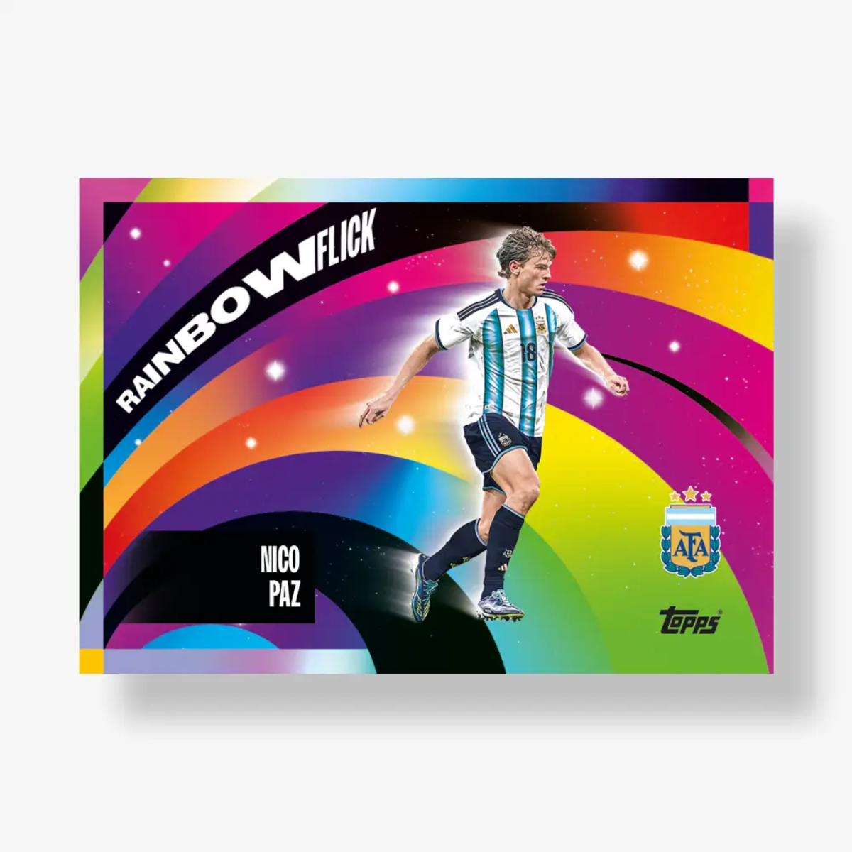 Topps Argentina Team Set 2025/26 Football Trading Cards, Argentina National Team Collection with Rare Inserts and Autographs, Rainbow Flick Case Hit, 6+ Years