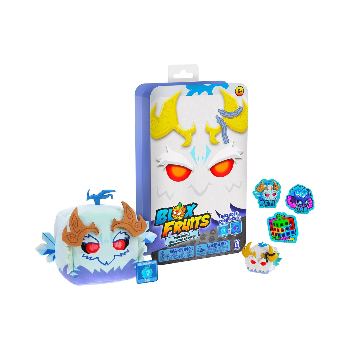 Blox Fruits Series 3 Yeti Mystery Mini Bundle, Mystery Plush Toy, Minifigure, 3 Collectible Stickers and DLC Token, Officially Licensed Blox Fruits Collector Set, 6+ Years